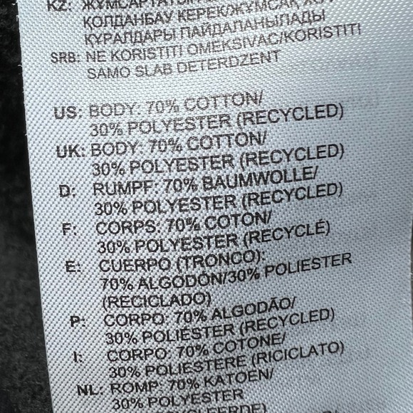 Adidas Pullover Hoodie Womens Medium Black Floral Logo Sweatshirt Sporty Casual - Picture 5 of 12